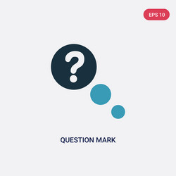 Two color question mark icon from user interface vector