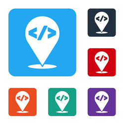 white web design and front end development icon vector image