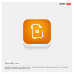 file type icons orange abstract web button vector image