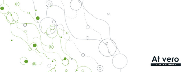 horizontal banner with dynamic waves and dots vector image