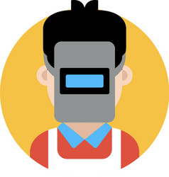 male welder avatar vector