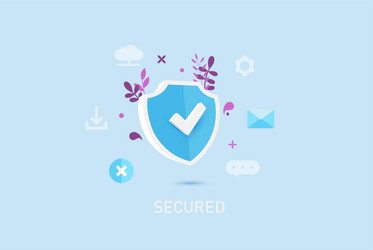 simple security and secure privacy vector image