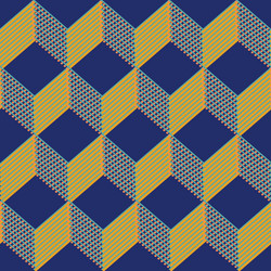 Cubed Pattern with Dots and Lines vector image