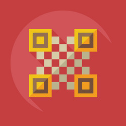 flat modern design with shadow icons qr code vector image