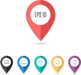 map pin flat design style modern icon pointer vector image