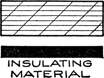 mechanical drawing cross hatching of insulating vector