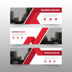 Red Abstract Polygon Banner Vector Image