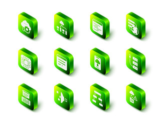 set computer network software cloud vector image