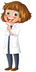 smiling character pointing with enthusiasm and joy vector image