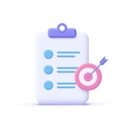 assignment target icon clipboard checklist symbol vector image