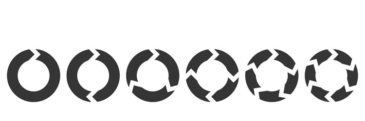 Set of circle arrows vector