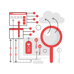 Web Traffic Analysis & SEO Monitoring vector image
