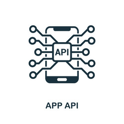 app api icon simple element from development vector image
