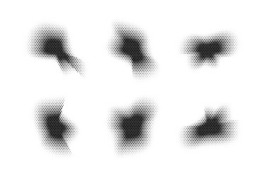 halftone hexagon pattern reprographic technique vector image