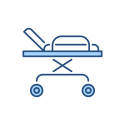 Hospital bed related icon vector