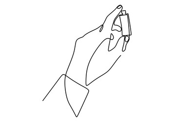 continuous single drawn one line scientist vector image