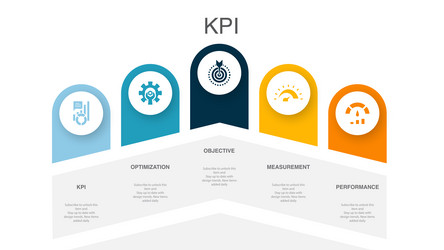 kpi optimization objective measurement vector image