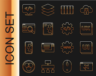 set line website template ui or ux design color vector image
