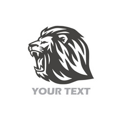 Lion Head Logo - Powerful Emblem Vector Image
