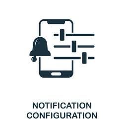 notification configuration icon simple element vector image