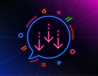 scroll down arrow line icon scrolling screen sign vector image