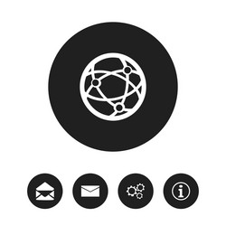 set of 5 editable internet icons includes symbols vector image