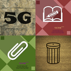 set of abstract backgrounds with different web vector image