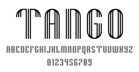 set of alphabets font letters and numbers vector image