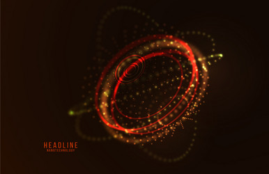 abstract futuristic hud 3d object vector image