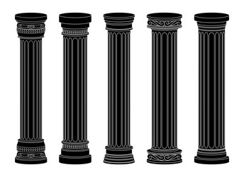 ancient columns design isolated on background vector image