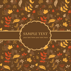Autumn card Royalty Free Vector Image - VectorStock