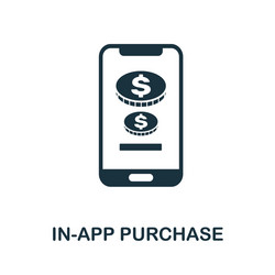 in-app purchase icon simple element from app vector image
