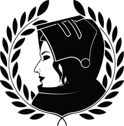 jeanne darc and laurel wreath Vector Image