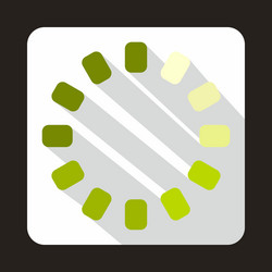 loading circle icon flat style vector image