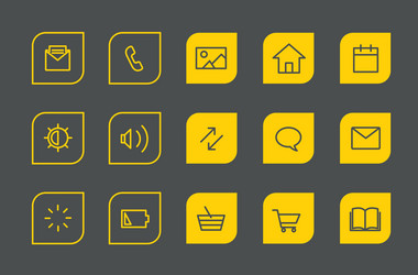 Modern web and mobile application pictograms vector