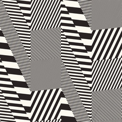 Monochrome moire effect textured zigzag pattern vector