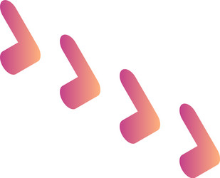 red gradient sideway icon isometric style vector image