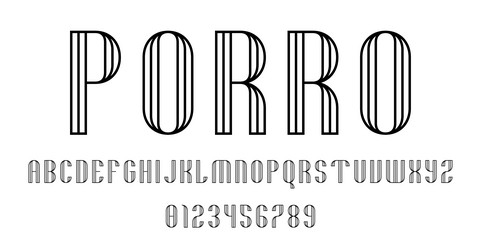 set of alphabets font letters and numbers vector image