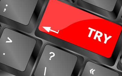 try button on keyboard key vector image