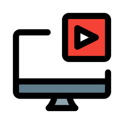 visual media displayed on computer screen vector image