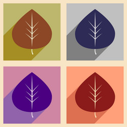 flat with shadow concept and mobile application vector image