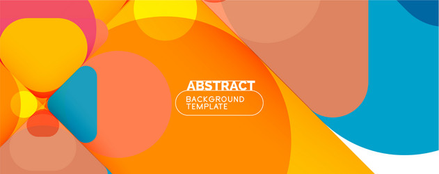 modern geometric round shapes and dynamic lines vector image
