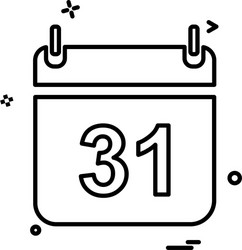 New year calender icon design vector