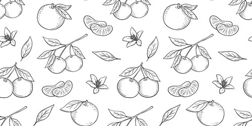seamless monochrome pattern with hand drawn sketch vector image