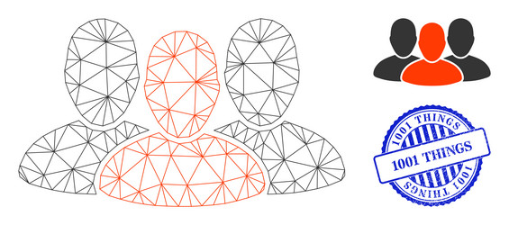 1001 things grunge seal and web net user group vector image