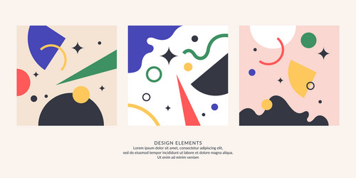 abstract elements in retro style a template vector image