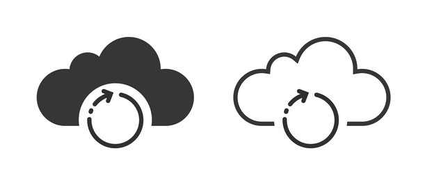 backup icon simple graphic set back up cloud vector image