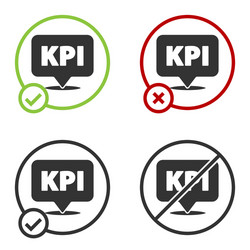 White kpi - key performance indicator icon Vector Image
