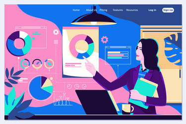 Data Analysis Chart Visualization vector image
