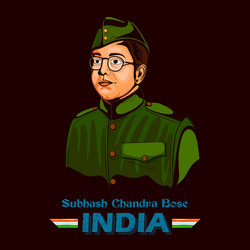 Indian background with nation hero and freedom vector